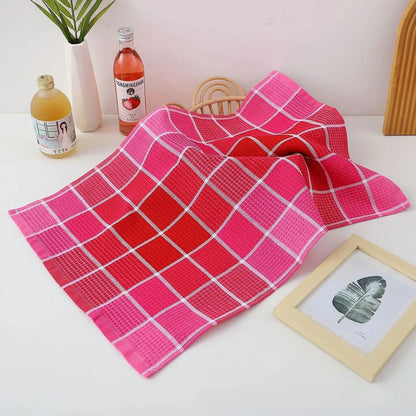 Retro Waffle Textured Kitchen Towels for Comfort and Style