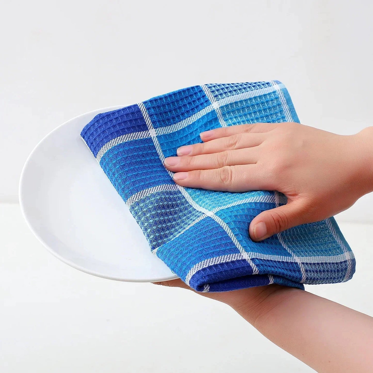 Retro Waffle Textured Kitchen Towels for Comfort and Style