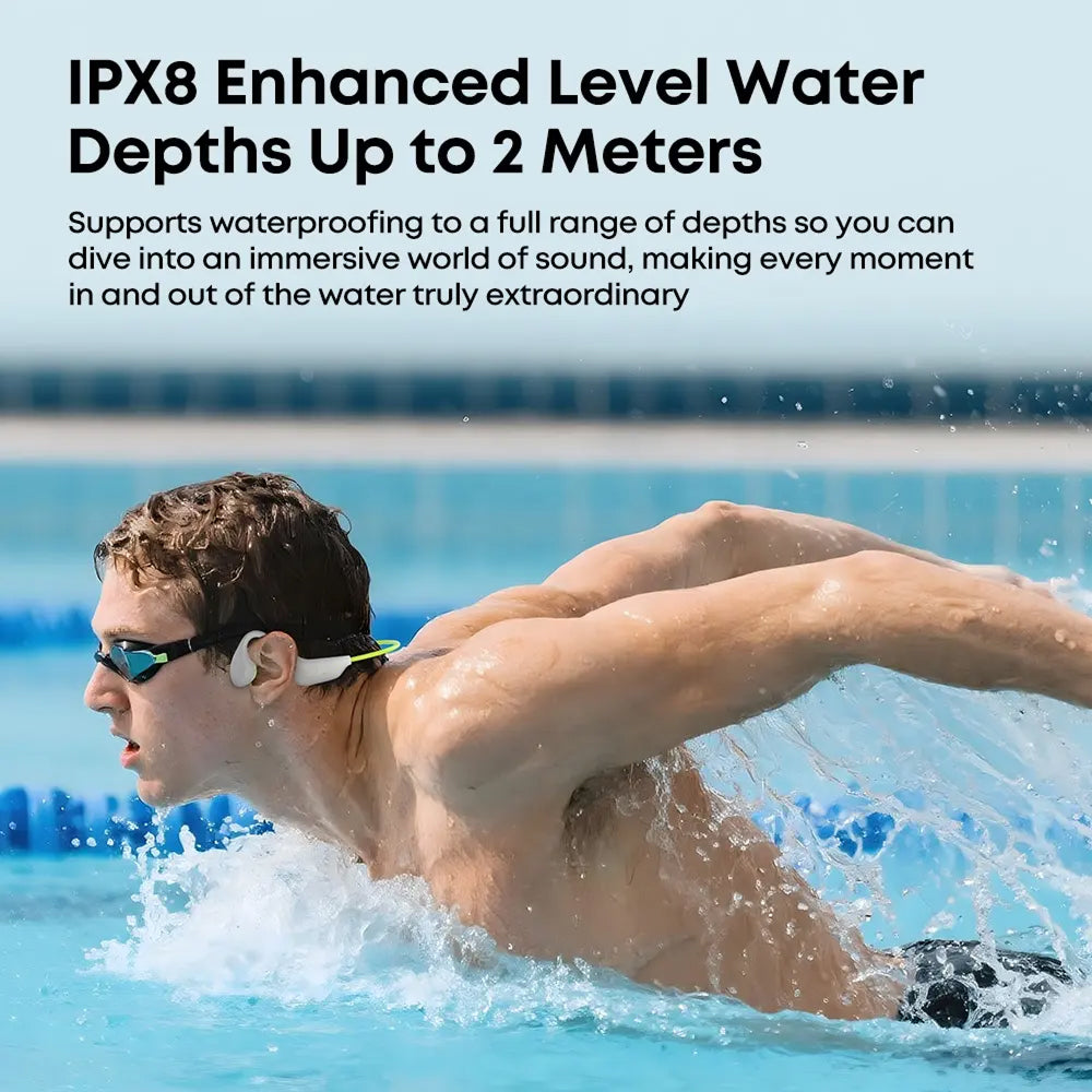 Waterproof Bone Conduction Headphones for Swimming - IPX8 Rating UK