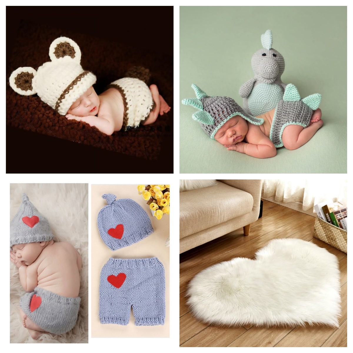 Cozy Heart-Shaped Plush Rug with Non-Slip Backing – 8x10 Size