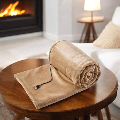 Portable Electric Heated Blanket – Adjustable Temperature – 39"x31