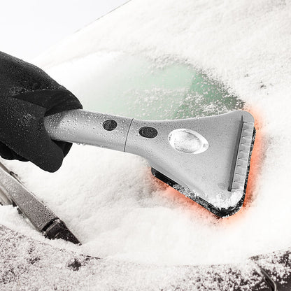 Electric Windshield Ice Remover with Extendable Handle and LED Light
