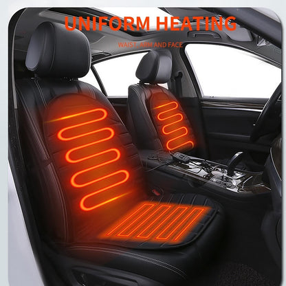 ComfortMax Heated Car Seat Cushion with Back Support – 12V Dual Heat