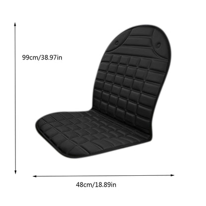 ComfortMax Heated Car Seat Cushion with Back Support – 12V Dual Heat