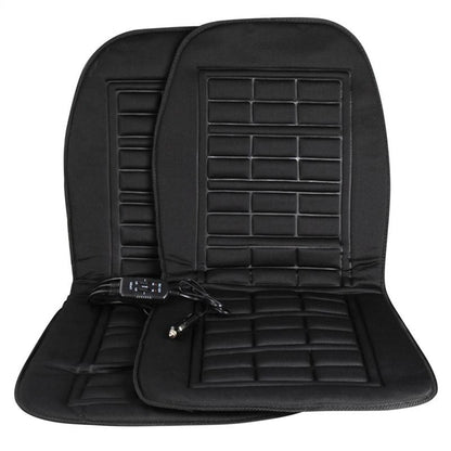 Ergonomic Heated Automotive Seat Cover with 12V Adapter