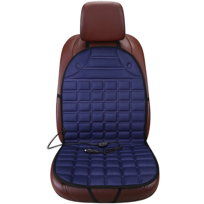Ergonomic Heated Seat Cover with Quilted Fabric & 12V Adapter