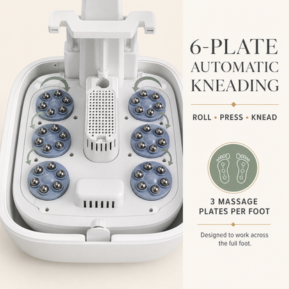 Heated Foot Spa Massager with Automatic Rollers, Water Jets, and Remote Control