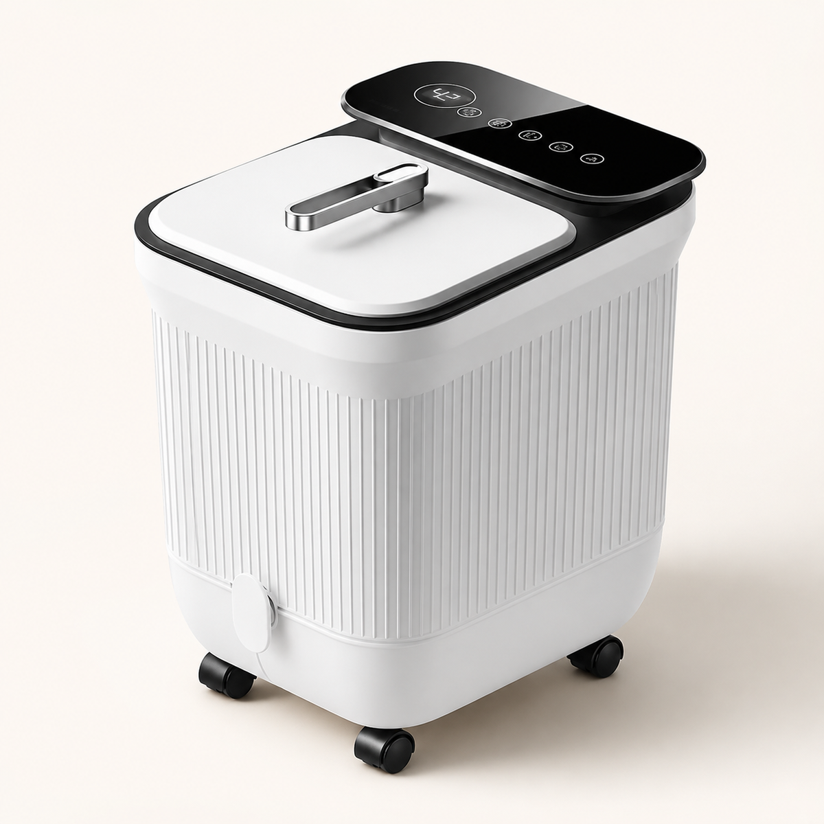 Heated Foot Spa Massager with Automatic Rollers, Water Jets, and Remote Control