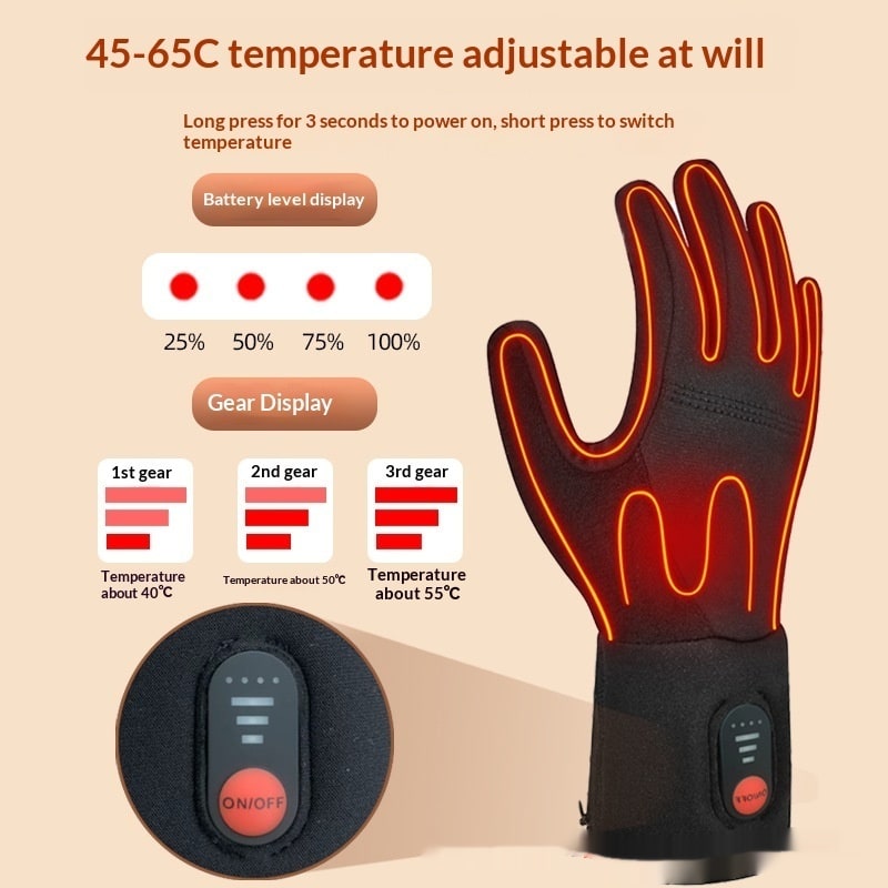 Rechargeable Winter Gloves with Touchscreen Capability