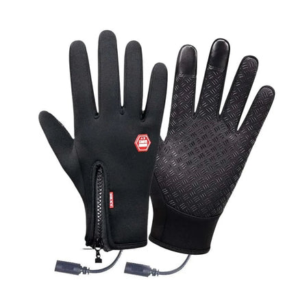 Electric Winter Gloves with Touchscreen Tips and Secure Fit