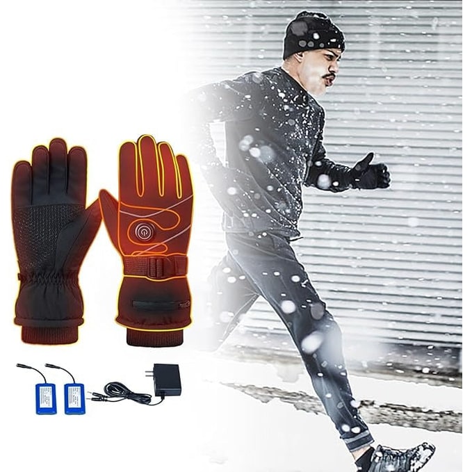 Rechargeable Winter Gloves with Touchscreen Features & 3 Heat Settings