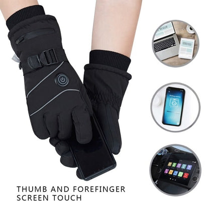 Rechargeable Winter Gloves with Touchscreen Features & 3 Heat Settings