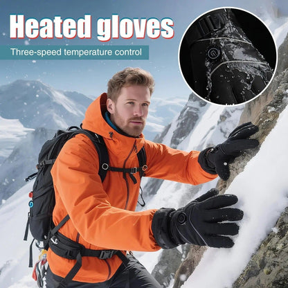 Rechargeable Winter Gloves with Touchscreen Features & 3 Heat Settings