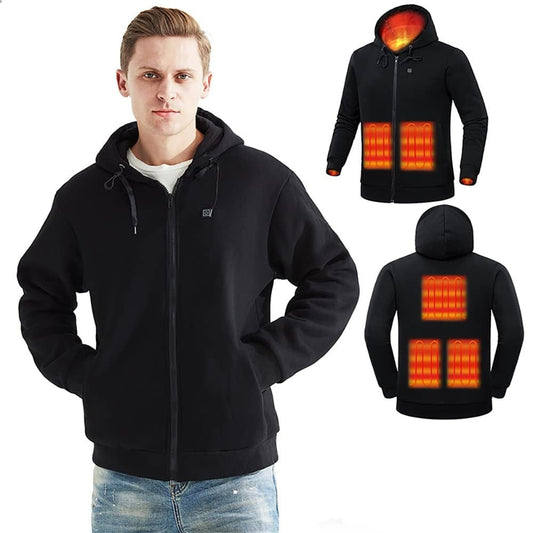 USB Electric Heated Hoodie with Smart Heat Zones and Adjustable Fit