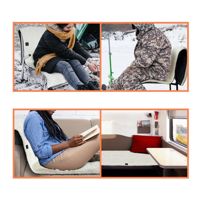 USB-Powered Cozy Chair Pad with Dual Heating Zones