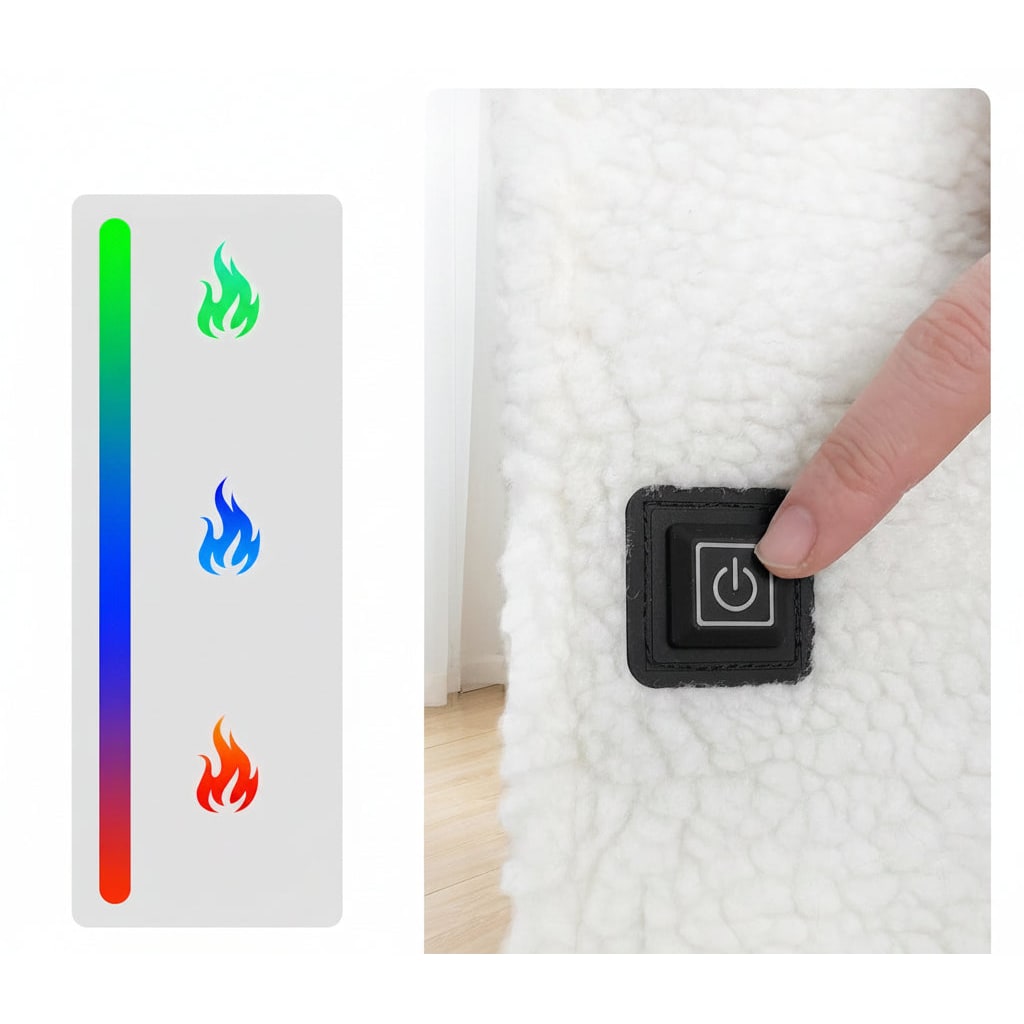 USB-Powered Cozy Chair Pad with Dual Heating Zones