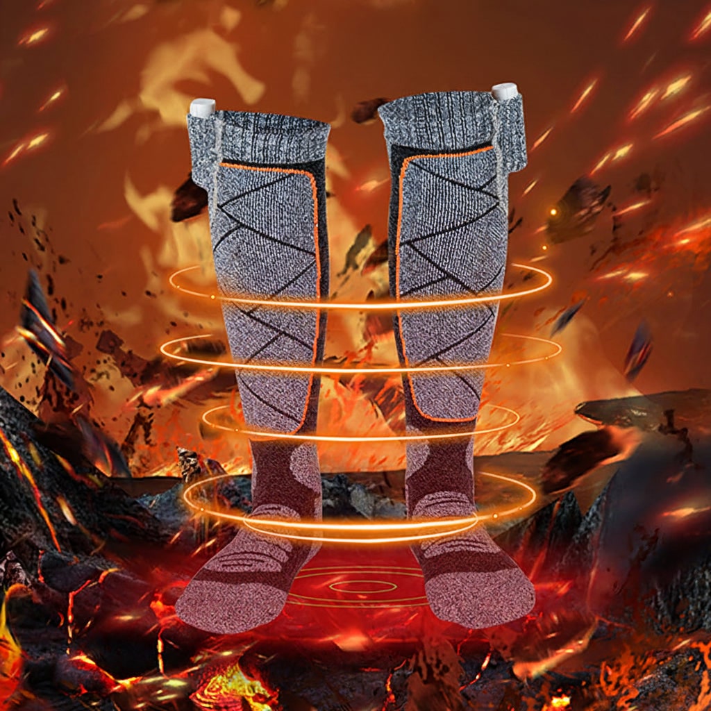 Thermal Knee-High Warming Socks with Rechargeable Battery Power