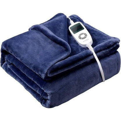 Luxurious Electric Throw Blanket with Soft Fleece Lining