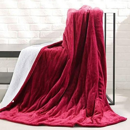 Luxurious Electric Throw Blanket with Soft Fleece Lining