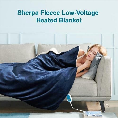 Luxurious Electric Throw Blanket with Soft Fleece Lining