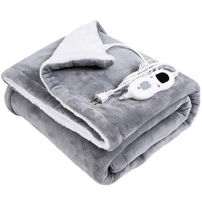 Luxurious Electric Throw Blanket with Soft Fleece Lining
