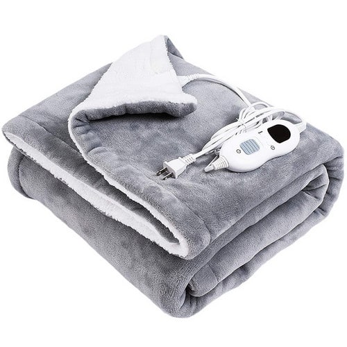 Luxurious Electric Throw Blanket with Soft Fleece Lining