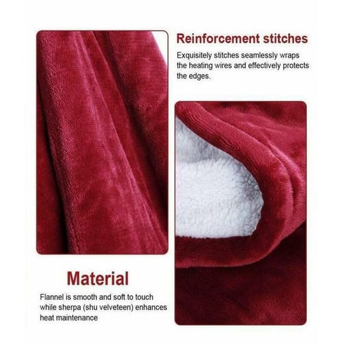 Luxurious Electric Throw Blanket with Soft Fleece Lining