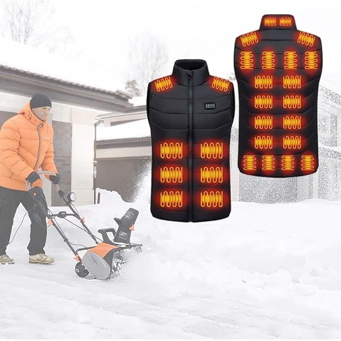 Rechargeable Heated Vest with Adjustable Zones for All-Day Warmth