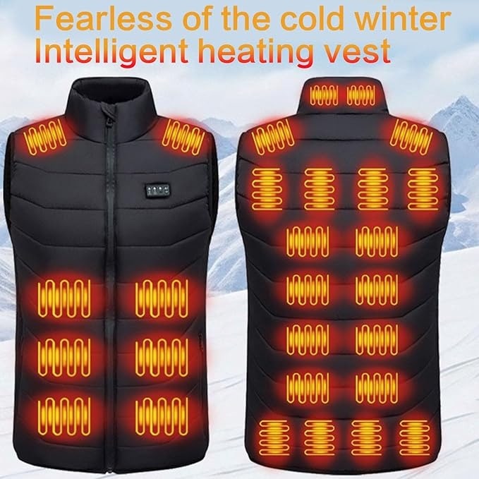 Rechargeable Heated Vest with Adjustable Zones for All-Day Warmth
