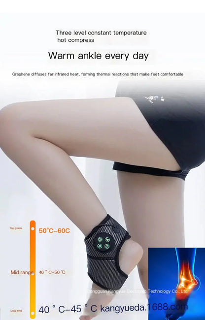 Soothing Ankle Relief Massager with Heat and Vibration