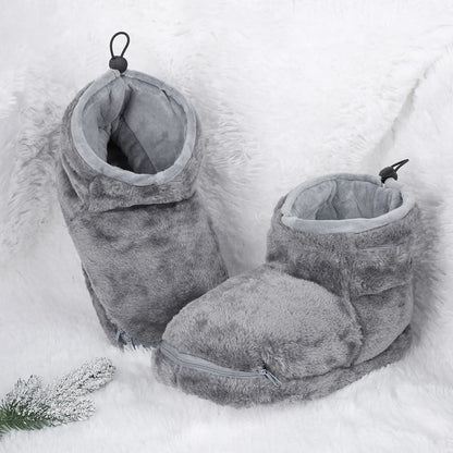 USB-Enabled Winter Booties with Plush Comfort & Arch Support