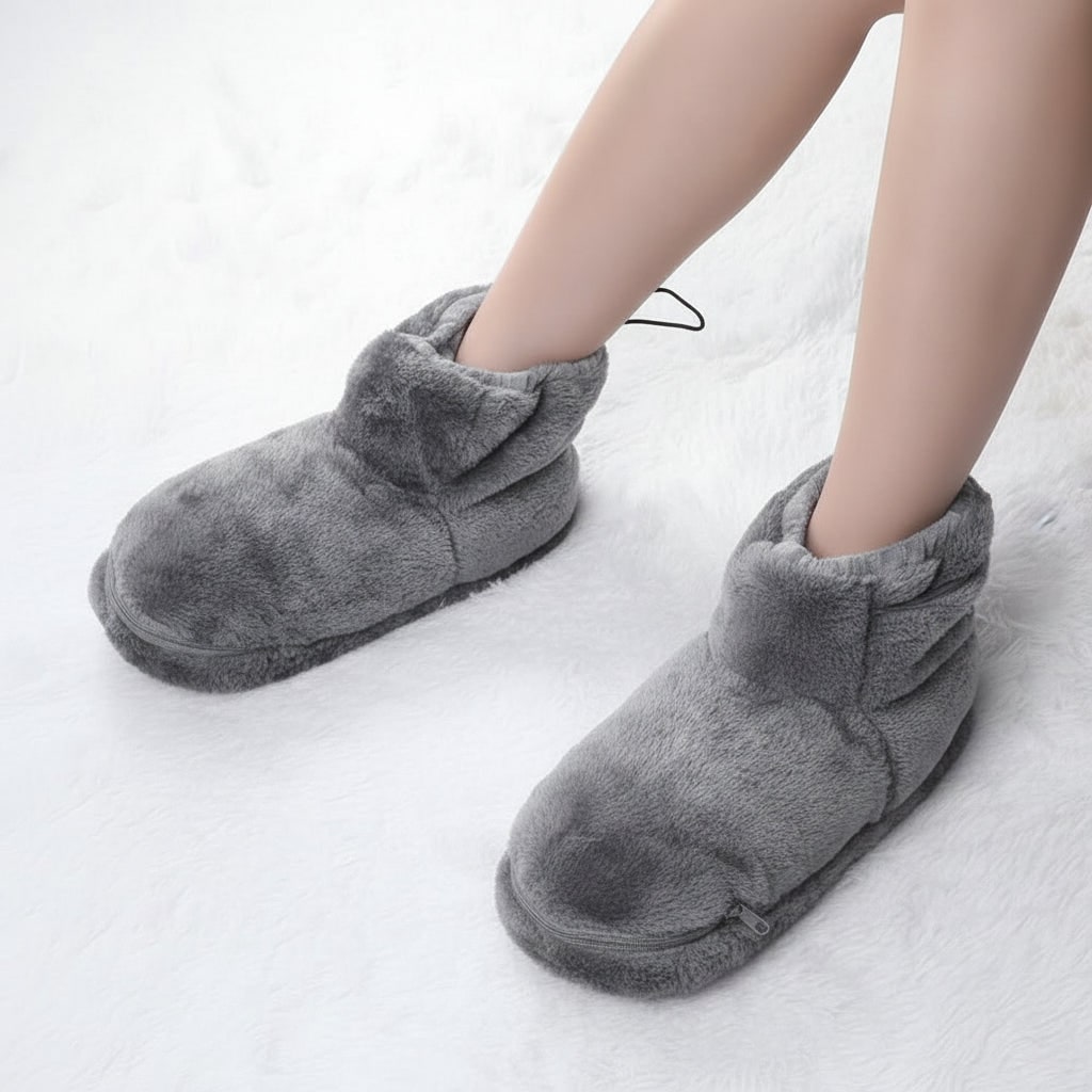 USB-Enabled Winter Booties with Plush Comfort & Arch Support