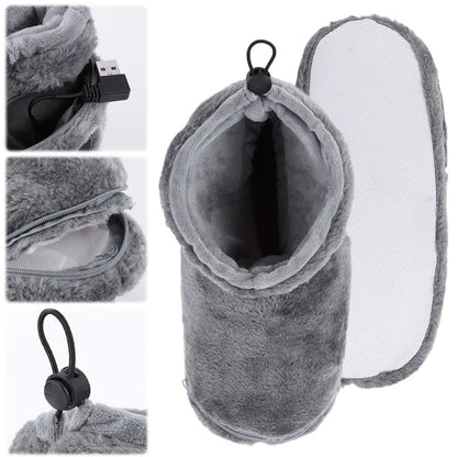 USB-Enabled Winter Booties with Plush Comfort & Arch Support