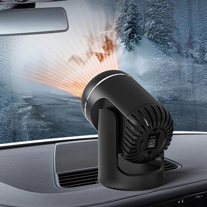 12V Vehicle Heater with 360-Degree Swivel and Overheat Safety Feature