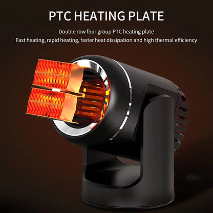 12V Vehicle Heater with 360-Degree Swivel and Overheat Safety Feature
