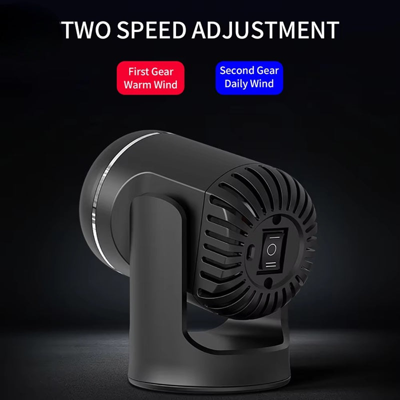 12V Vehicle Heater with 360-Degree Swivel and Overheat Safety Feature