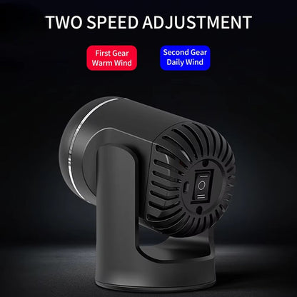 12V Vehicle Heater with 360-Degree Swivel and Overheat Safety Feature