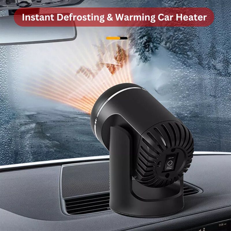 12V Vehicle Heater with 360-Degree Swivel and Overheat Safety Feature