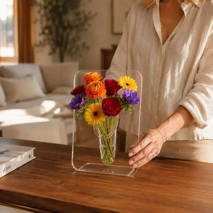 Modern Floral Frame Vase for Stylish Arrangements