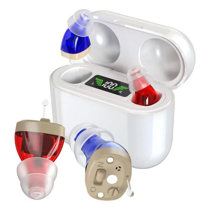 Bluetooth Hearing Aids with 48-Hour Battery Life and Noise Cancellation