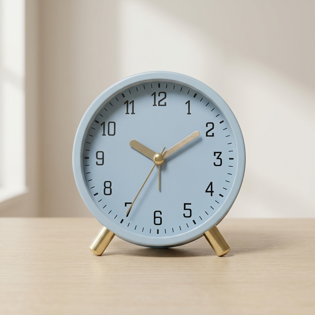 Modern Silent Table Clock with Elegant Minimalist Style