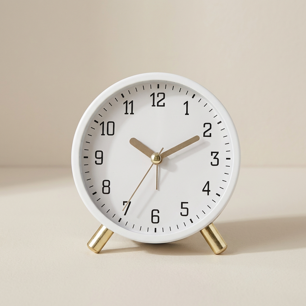 Modern Silent Table Clock with Elegant Minimalist Style