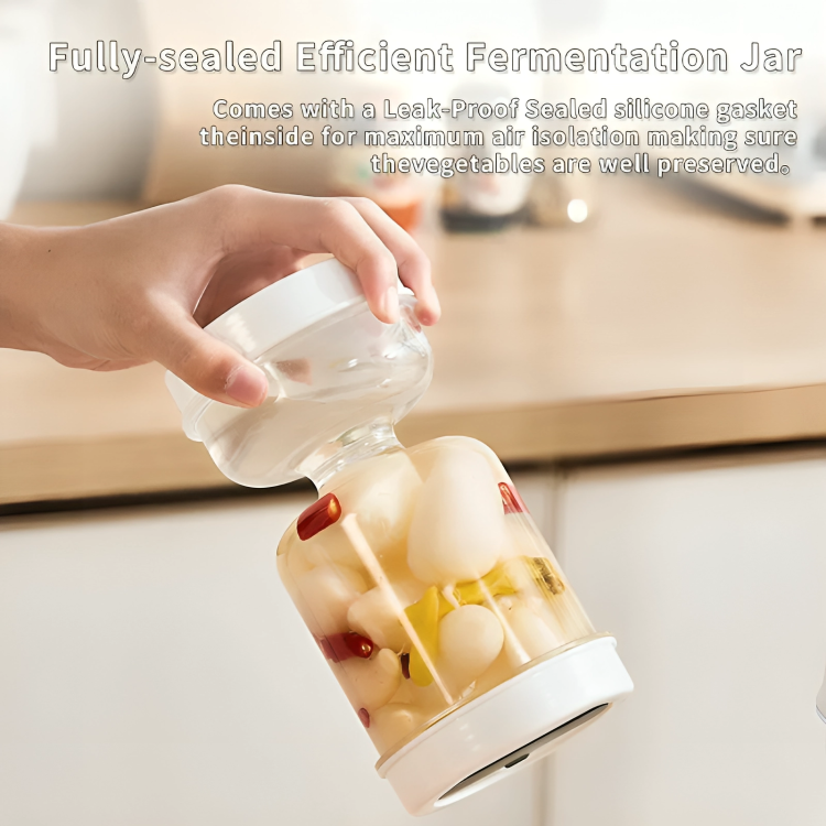 50% OFF | Cucumber Glass Jar with Dry-Wet Separation