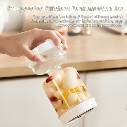 50% OFF | Cucumber Glass Jar with Dry-Wet Separation