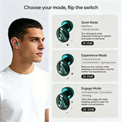 Adjustable Earplugs for Noise Reduction - UK Version