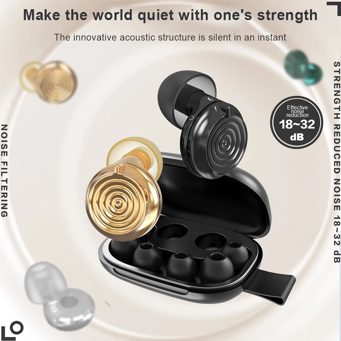 Adjustable Earplugs for Noise Reduction - UK Version