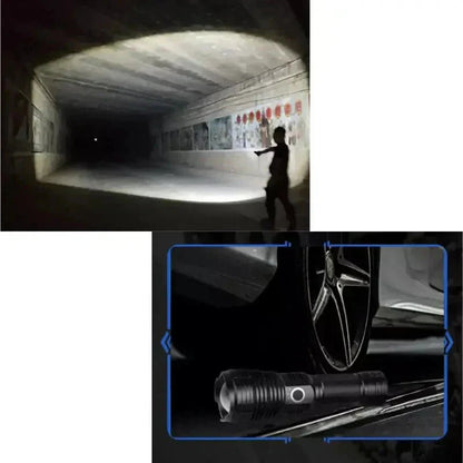 All-Weather Tactical LED Flashlight with Adjustable Zoom