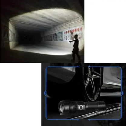 Ultra Bright Tactical Flashlight with 90,000 Lumens | Waterproof & Adjustable Zoom | Rugged Design for Outdoor Use