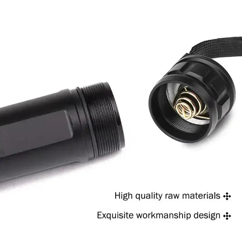 All-Weather Tactical LED Flashlight with Adjustable Zoom