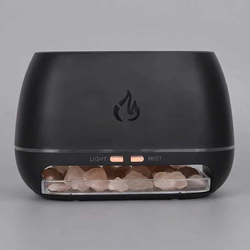 Essential Oil Diffuser with Himalayan Salt and LED Flame Effect